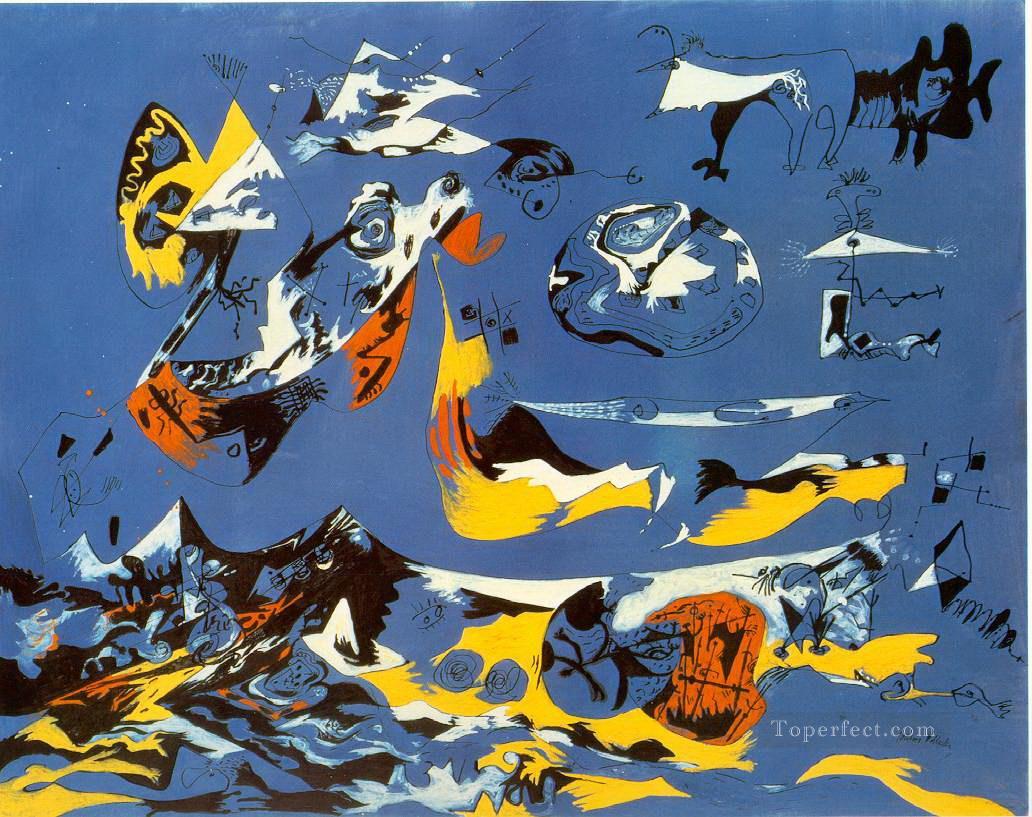 Blue Moby Dick Jackson Pollock Oil Paintings